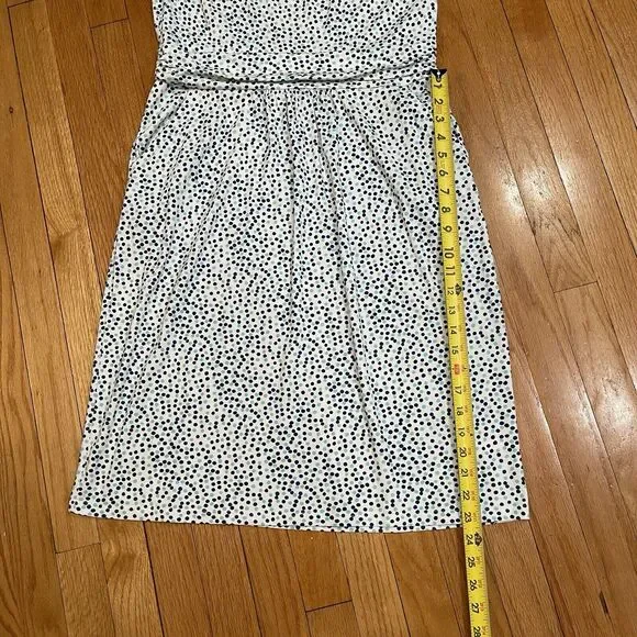 Boden Margot Jersey Dress with Pockets Women Size 12 L Blue Polka Dot Print EUC - Picture 12 of 16